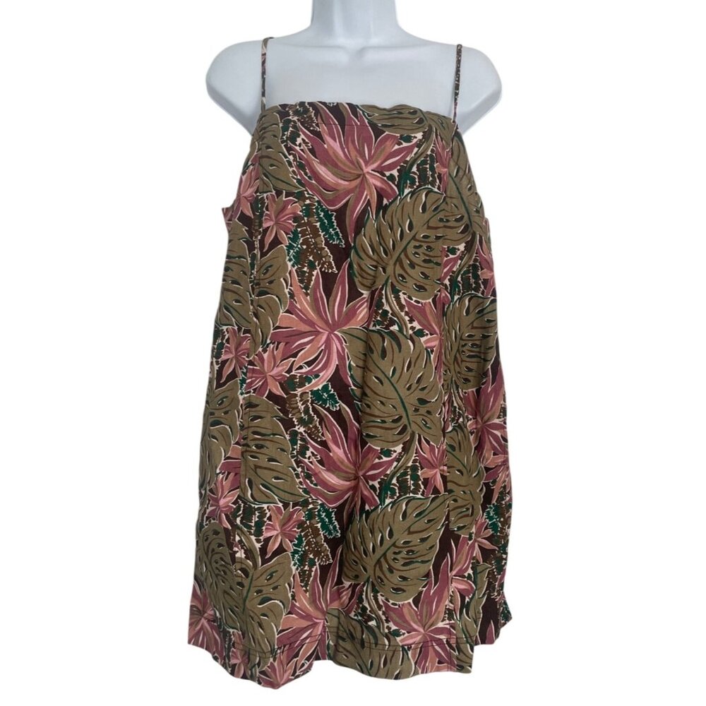 Madewell Goldie Linen Mini‎ Cami Dress Size 14 Summer Resort Vacation